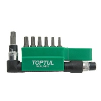 Набор бит Toptul TORX 1/4" T10H-T40H + Г-обр. переходник 8шт. (GAAL0801)