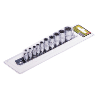 Набор торцевых головок Alloid наружный Torx, 1/4"-3/8"DR, E4-E18, 10шт. (НГЕ-418Б)