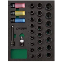 Набор торцевых головок Toptul ударных 1/2" 29шт. (в ложементе) (GVB2906)