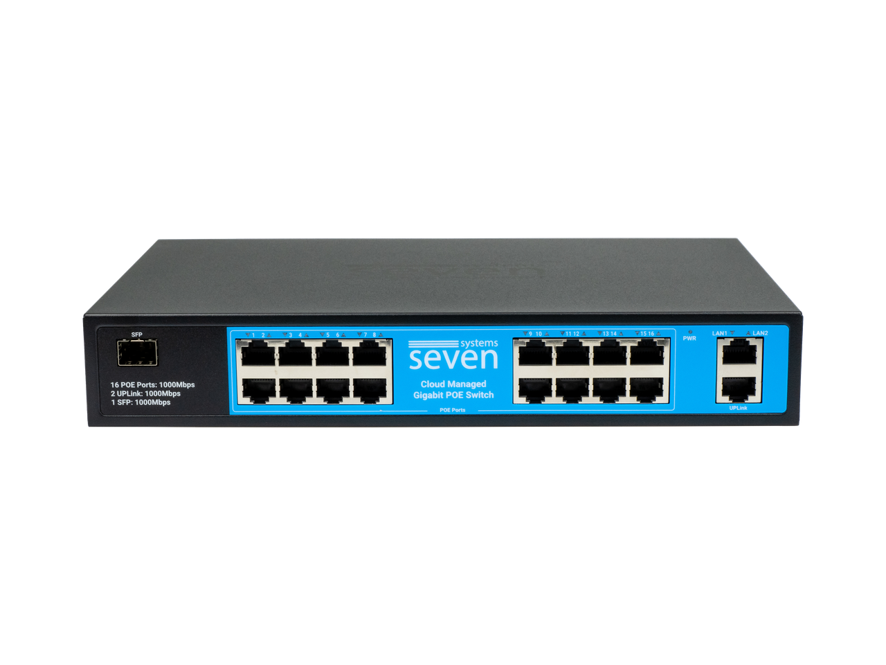 Облачно управляемый гигабитный 19-портовый PoE-коммутатор SEVEN GPS316 (Cloud POE: 16G, UP: 2G+1SFP)
