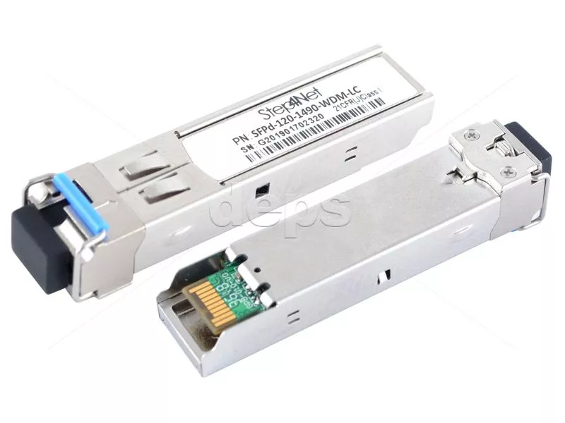 Одноволоконні  1Gbps SFP модулі 120km 1490/1550 SFPd-120-1550-WDM-SC