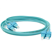 Оптический патчкорд SC/UPC-SC/UPC MM(OM3 G50/125), Duplex, Slim(2мм)LSZH, 10м CMS (UPC-10SCSC(MM)D(ON)S)
