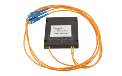 Оптичні дільники  PLC 1×2 UPC (ABS-box) Coupler PLC-1x2-split-2-SC/UPC-0.9mm, cord 1m (в корпусе)