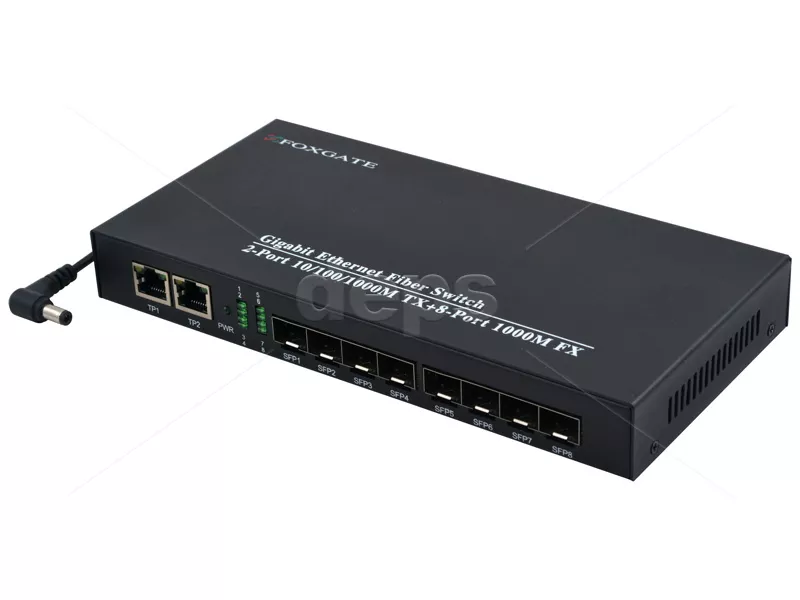 Оптичний комутатор FoxGate MC-SFPx8G (8xSFP + 2xGE)