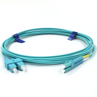 Оптичний патчкорд CMS SC/UPC-LC/UPC MM(OM3) Duplex, Slim, 2m (UPC-2SCLC(MM)D(ON)S)