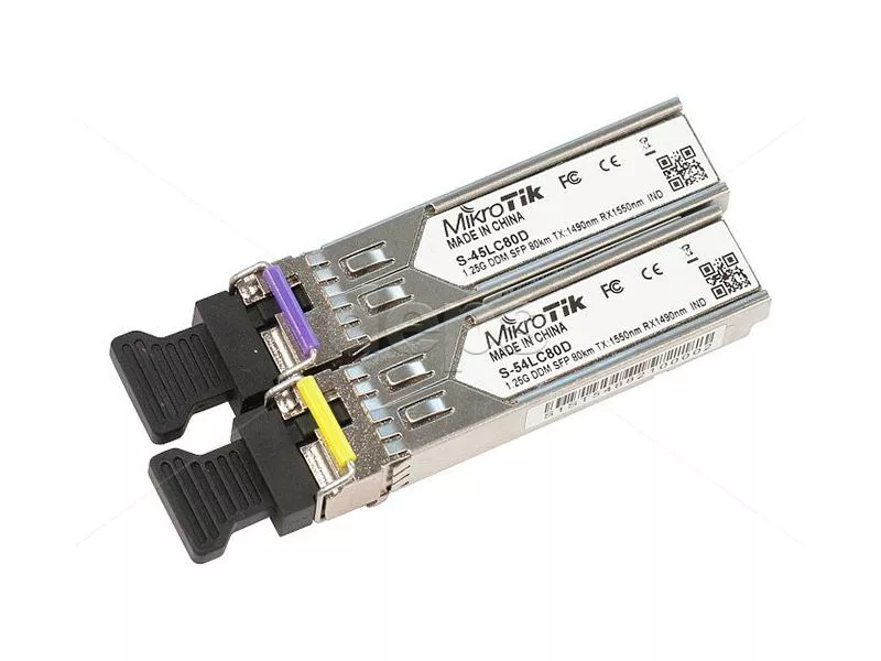 Пара SFP модулей MikroTik S-4554LC80D