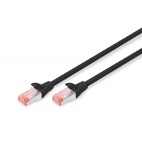 Патч-корд 0.25м, CAT 6 S-FTP, AWG 27/7, LSZH, Black Digitus (DK-1644-0025/BL)