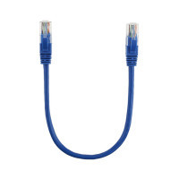 Патч-корд 0.3м, RJ-45, Cat.5e, CU, медь, синий Ritar (PCR-CU/0.3Be / 00220)
