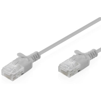 Патч-корд 0.3м, UTP, cat.6, Sliim, AWG 32/7, Cu, LSZH, grey Digitus (DK-1618-003S)