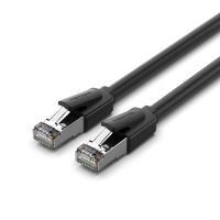 Патч-корд 0.5м, S/FTP cat 8 RJ-45 black Vention (IKKBD)