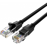 Патч-корд 1.5м, UTP cat 6 RJ-45 flat black Vention (IBJBG)