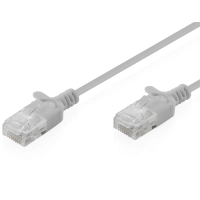 Патч-корд 1.5м, UTP, cat.6, Sliim, AWG 32/7, Cu, LSZH, grey Digitus (DK-1618-015S)