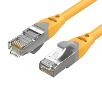 Патч-корд 1м, S/FTP cat 6A RJ-45 yellow Vention (IBHYF)