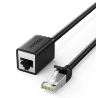 Патч-корд 2м, F/UTP Cat 6 Ethernet RJ45 Extension Male/Female Patch Cords NW112 Black Ugreen (11281)