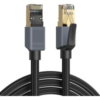 Патч-корд 3м F/FTP cat 8 RJ-45 black 40Gbps 2000MHz Ugreen (85629)