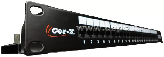 Патч панель Cor-X 19" 1U 25 портів RJ45 ISDN (телефонна)