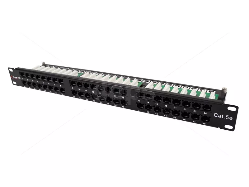 Патч-панель Cor-X 19” 1U 48 портів RJ45 Cat 5E