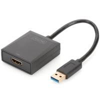 Перехідник USB 3.0 AM to HDMI AF Full HD black Digitus (DA-70841)