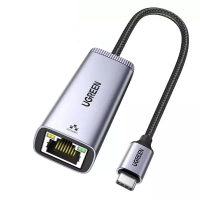 Перехідник USB-C to RJ45 Ethernet 1000Mbps gray Ugreen (40322)