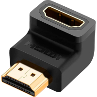 Переходник HDMI M to HDMI F 90° corner Down HD112 black Ugreen (20109)