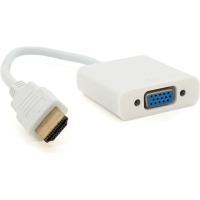 Переходник HDMI M to VGA F 0.1m 4K/2K white Voltronic (YT-C-HDMI(M)/VGA(F)-W)