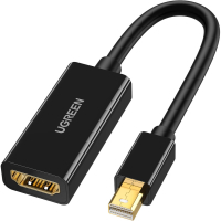 Переходник Mini DisplayPort M to HDMI F 4K 30Hz black Ugreen (40360)