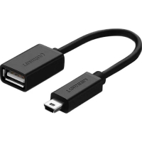 Переходник OTG USB 2.0 AF to Mini 5P 0.1m US249 black Ugreen (10383)