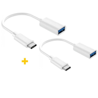 Переходник OTG USB 2.0 AF to USB-C 0.11m 2PCS white XoKo (XK-AC230-WH2)