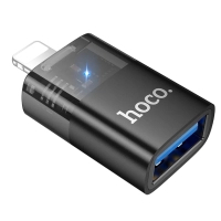 Переходник OTG USB 3.0 AF to Lightning Black HOCO (6942007647151)