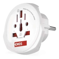 Переходник US/UK/AU/CN/JP to EU EMOS (P0055E)
