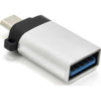 Переходник USB 3.0 AF to Micro 5P M OTG silver VEGGIEG (TC-113)