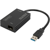 Переходник USB 3.0 AM to SFP Ethernet 1000Mbps black Digitus (DN-3026)