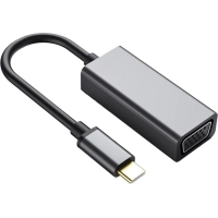 Переходник USB-C to VGA F USB 3.0 Full HD 1080p 60Hz dark gray Dynamode (DM-AD-USB-C-VGA)
