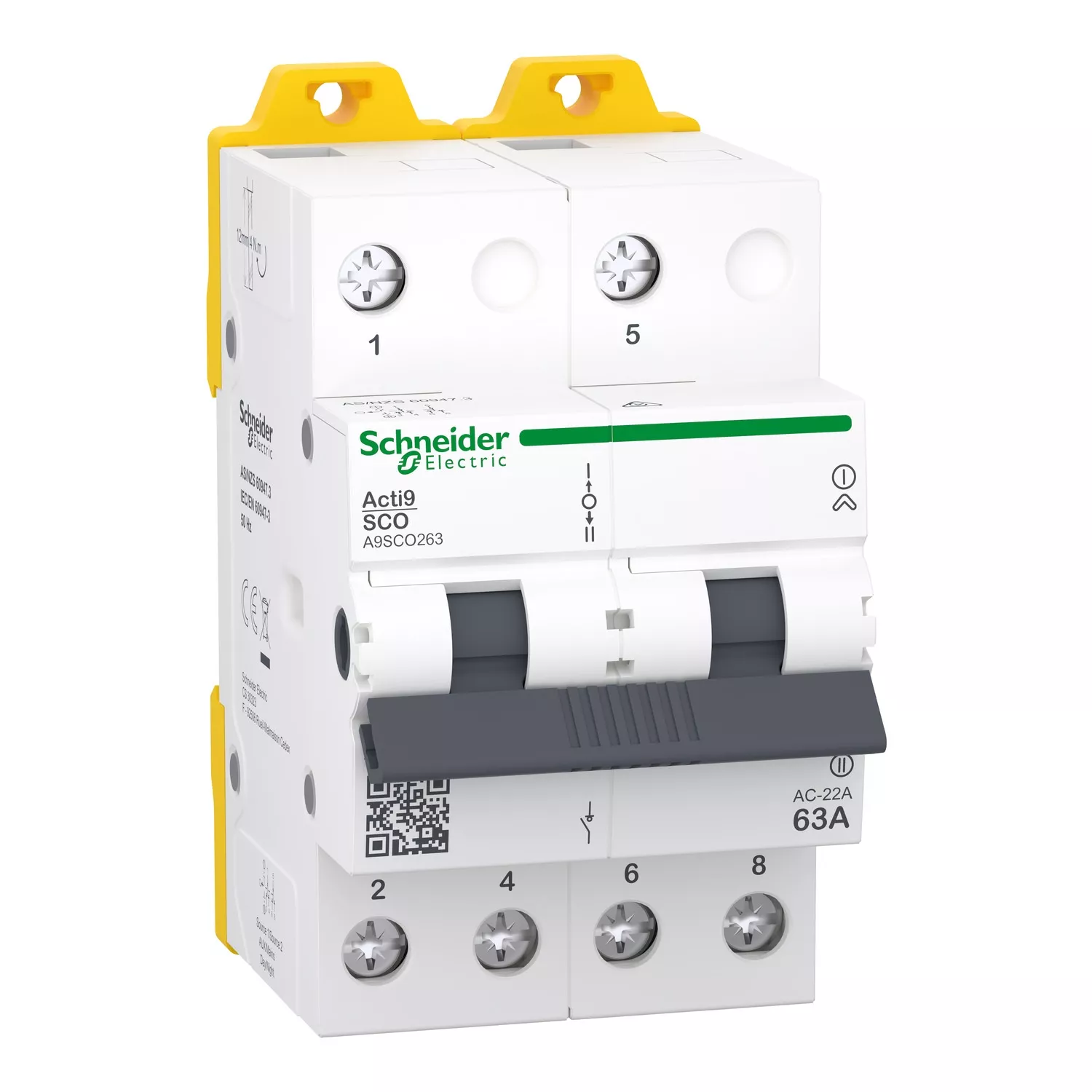 Переключатель нагрузки трёхпозиционный 1-0-2 iSSW Acti9 2P 63A 415B (A9SCO263)