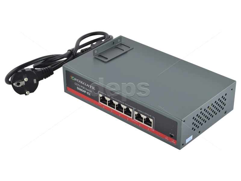 POE CCTV комутатор FoxGate S5804P-E2