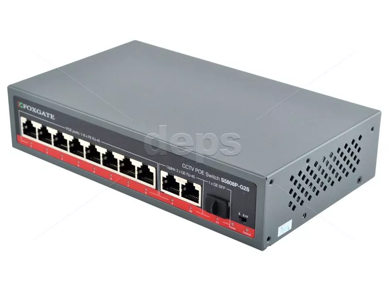 POE CCTV комутатор FoxGate S5808P-G2S