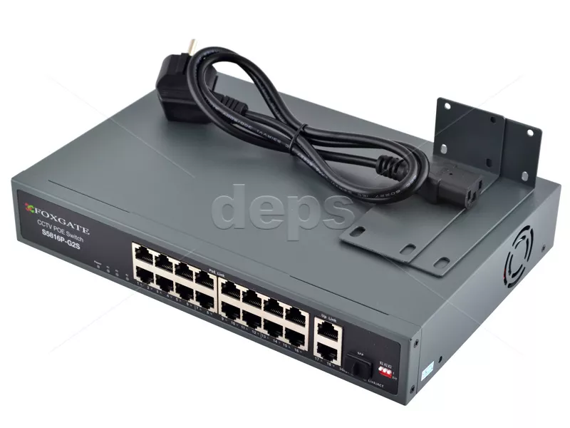 POE CCTV комутатор FoxGate S5816P-G2S