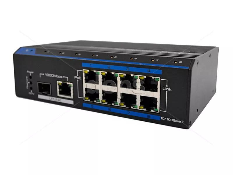 POE коммутатор FoxGate S6008-GS-I (8 x FE PoE + GE: RJ-45 + SFP)