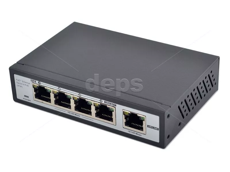 POE комутатор FoxGate S5904P-FE1 (4 PoE x 100 Мбіт/с)