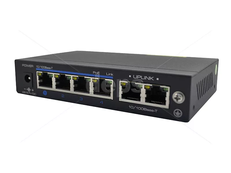 POE комутатор FoxGate S6006 [FE: 4 x PoE + 2 x RJ-45]