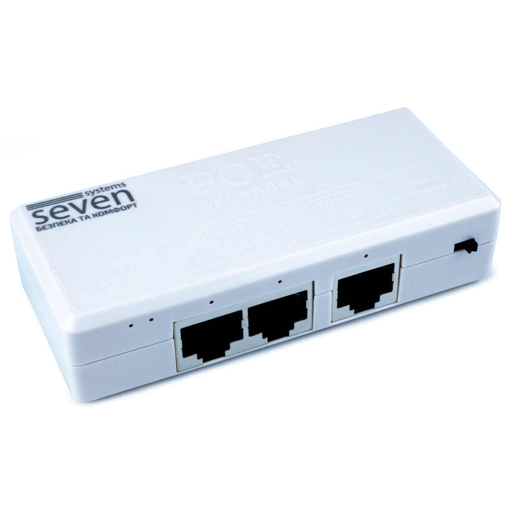 PoE репитер SEVEN P-7312 (POE: 2, UP: 1)