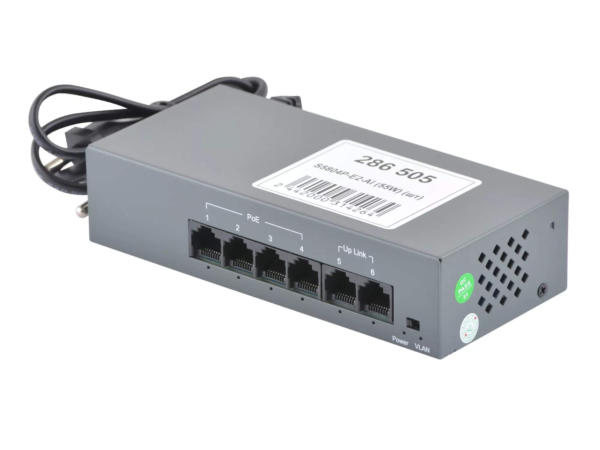 POE Watchdog коммутатор FoxGate S5804P-E2-AI (55W)