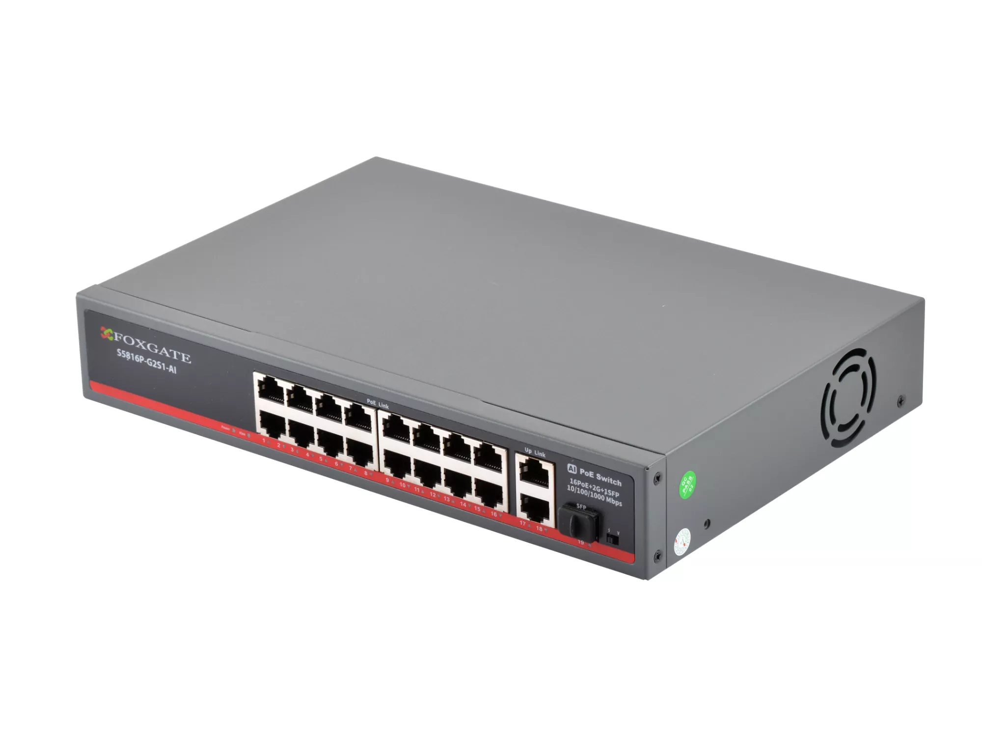 POE Watchdog коммутатор FoxGate S5816P-G2S1-AI (250W)