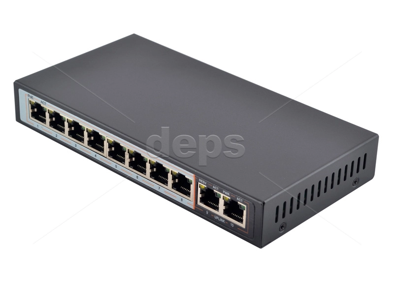 POE Watchdog коммутатор FoxGate S6008-E2-AI POE (120W) [FE: 8 x POE + 2 x RJ-45]