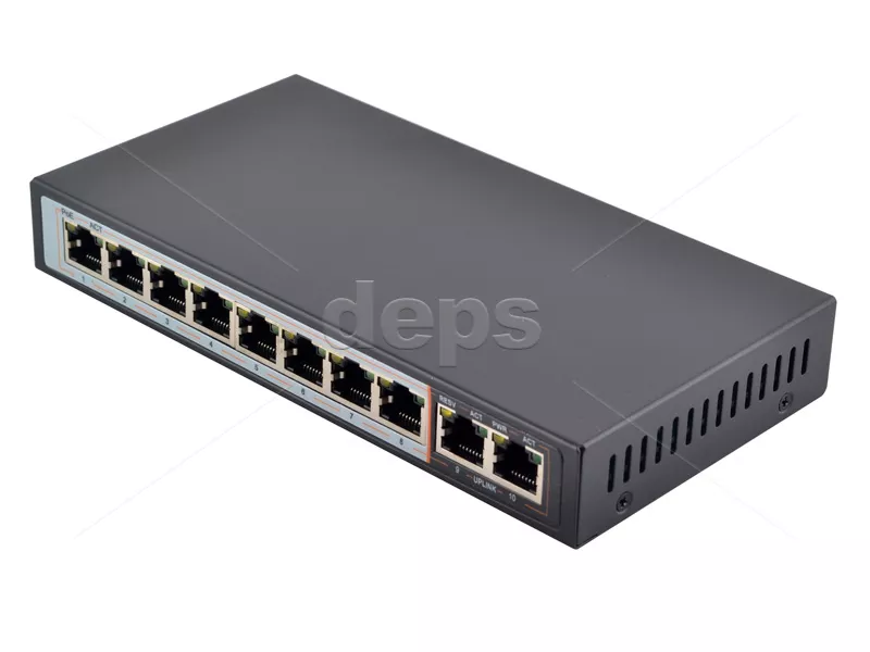 POE Watchdog комутатор FoxGate S6008-G2-AI POE (120W) [FE: 8 x FE POE + 2 x GE RJ-45]