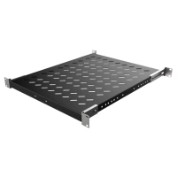 Полка 19" 1U глуб. 425-505мм, регулируемая RAL 9005 Mirsan (MR.SBR60.01_YK)