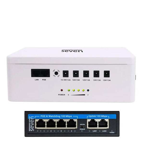 Резервное питание для системы видеонаблюдения SEVEN 6024w с PoE