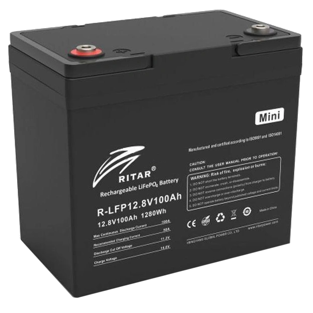 Ritar R-LFP12.8V100AH-MINI LiFePo4 12 В 100 A•год