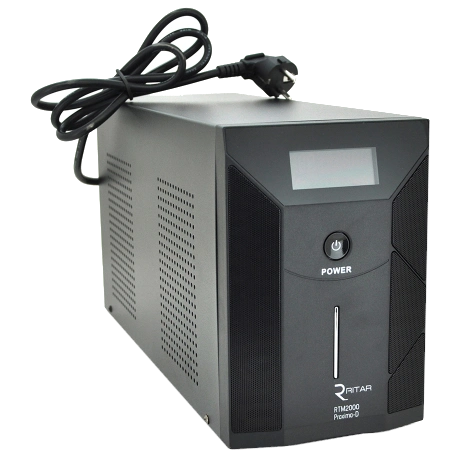 Ritar RTM2000 (1200W) Proxima-D LCD, AVR, 2st, 3xSCHUKO socket, 4x12V7,5Ah