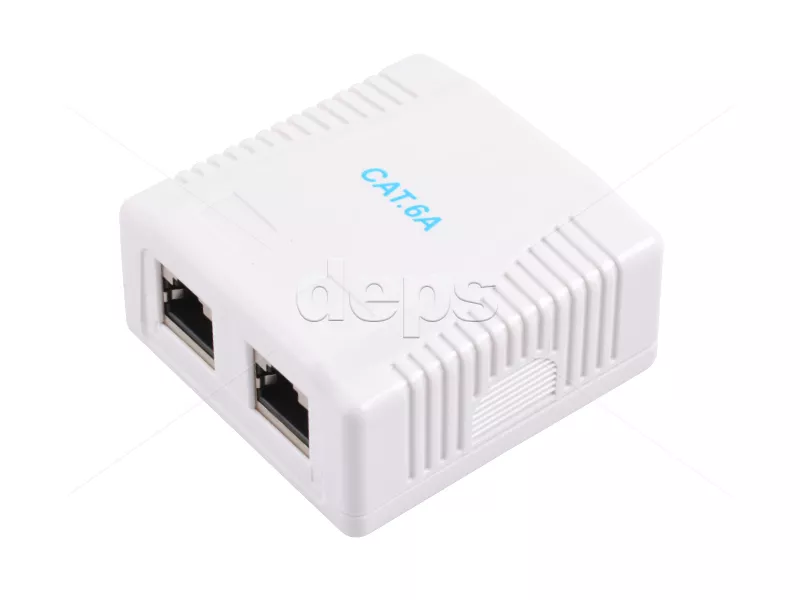 Розетка RJ-45 Cat6A STP внешняя двухпортовая Cor-X SC-4208B